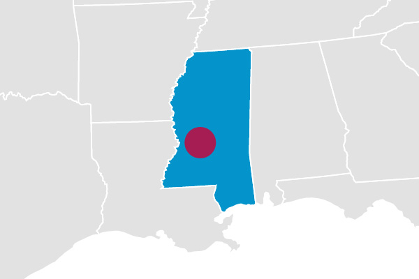 Hinds County, Madison County, and Rankin County—the three counties that make up the Jackson, MS metropolitan statistical area (MSA)
